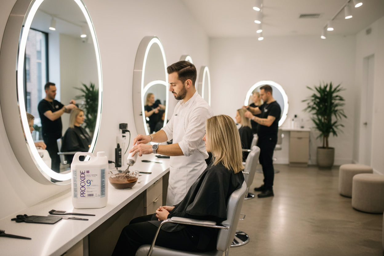 Prooxide Creme Colour activators available in four litre sizes. Buy from us. We deliver by UBER courier too