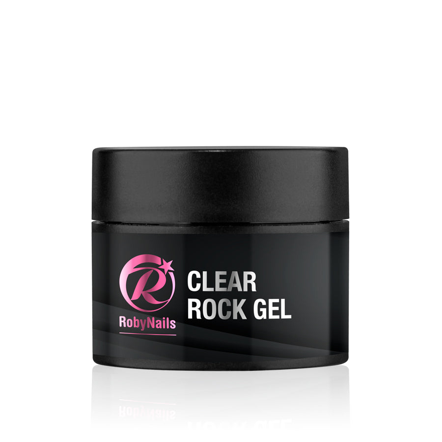 RobyNails Clear Rock Gel – Ultra-Strong, Crystal-Clear Builder Gel for Nail Extensions & Overlays