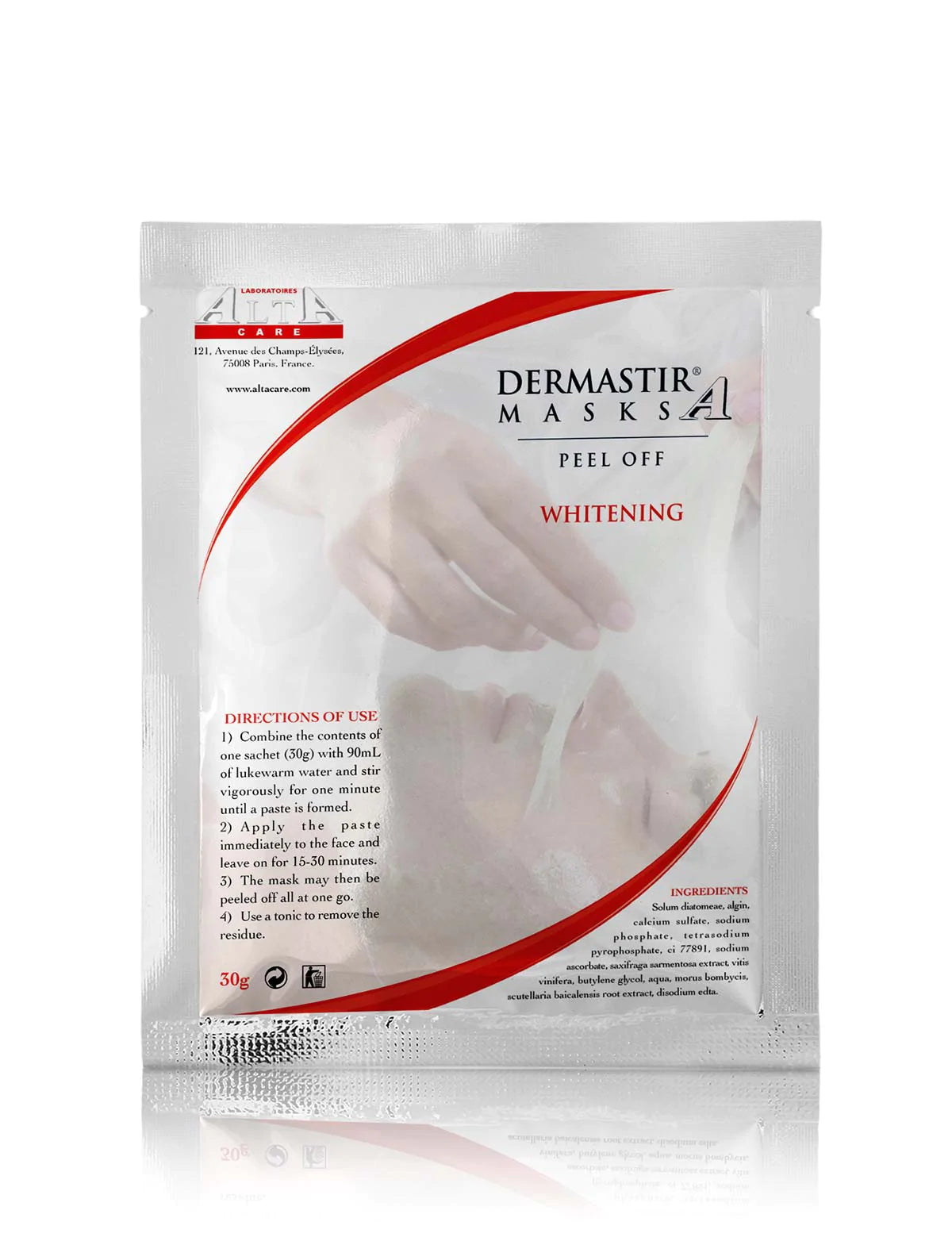 Dermastir Whitening Peel Off Face Mask - 30g - active against pigmentation available from Salonserv Direct 